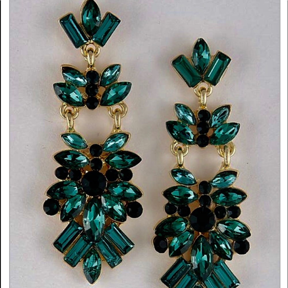 Gorgeous Green Chandelier Earrings
